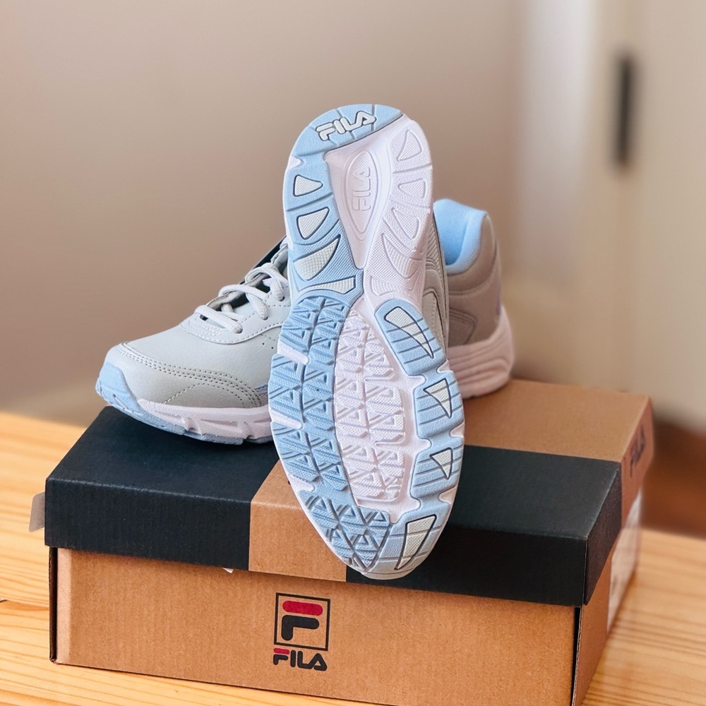 Fila Light Gray Athletic Shoes - Picture 4 of 5
